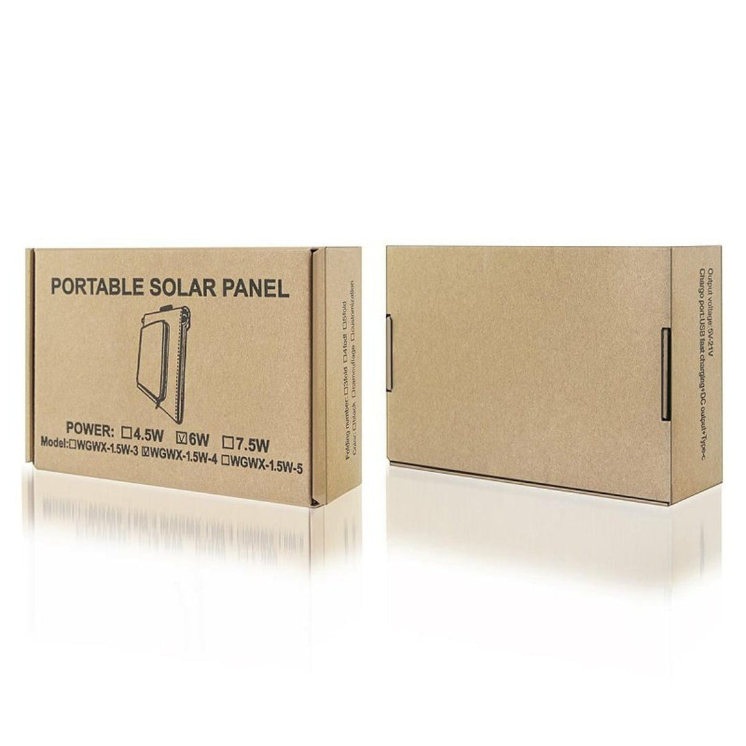 Solarni panel, punjač, 6 W, 1 USB priključak, crna i narančasta, A01