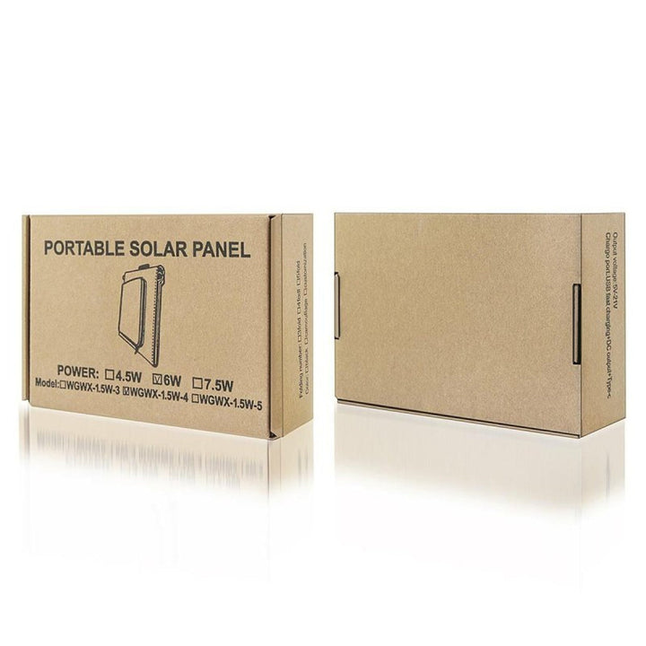 Solarni panel, punjač, 6 W, 1 USB priključak, crna i narančasta, A01