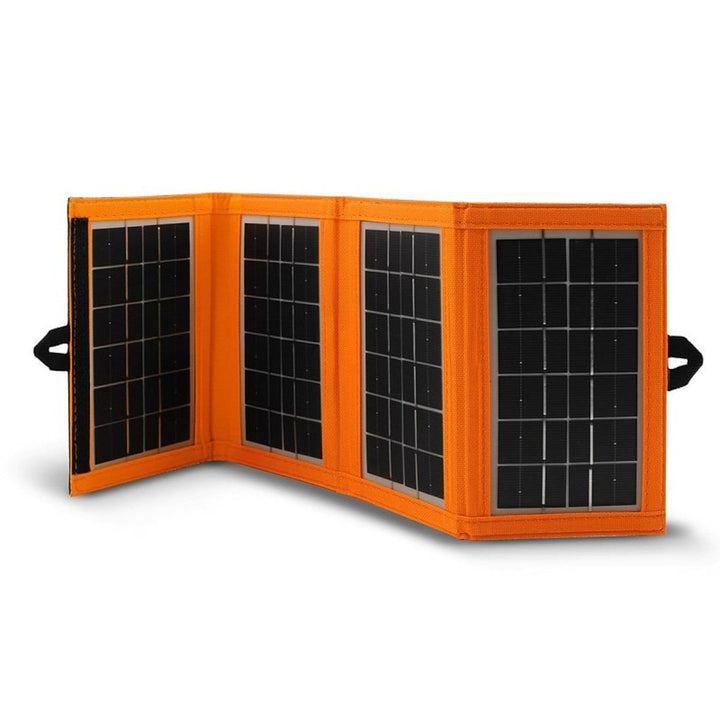 Solarni panel, punjač, 6 W, 1 USB priključak, crna i narančasta, A01