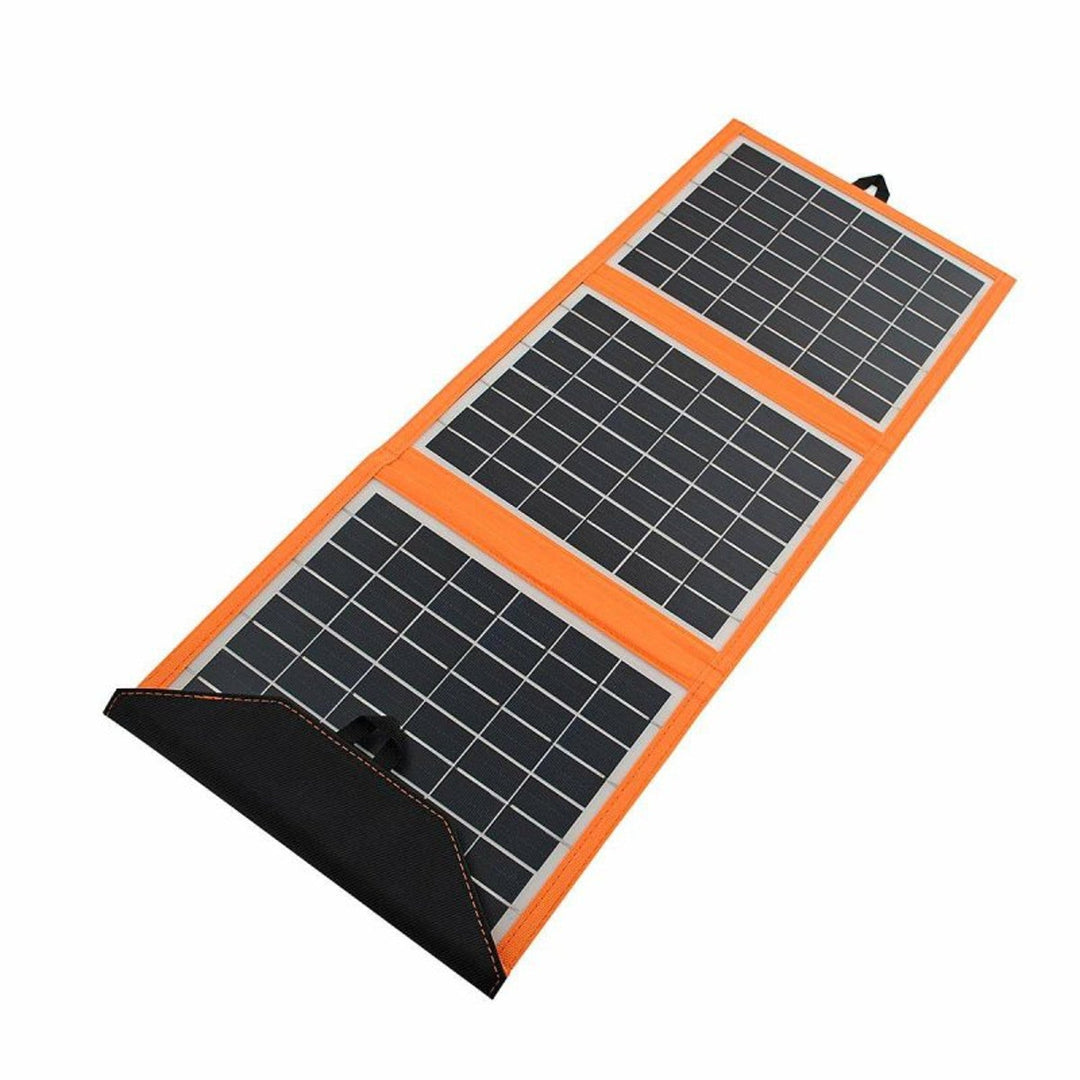 Solarni panel, punjač, 15 W, 1 USB priključak, crna i narančasta, A04