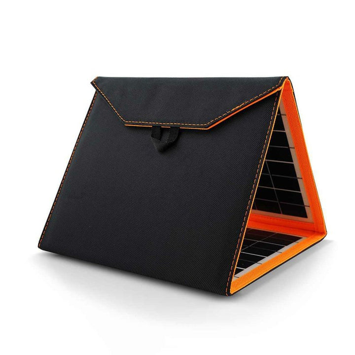 Solarni panel, punjač, 15 W, 1 USB priključak, crna i narančasta, A04