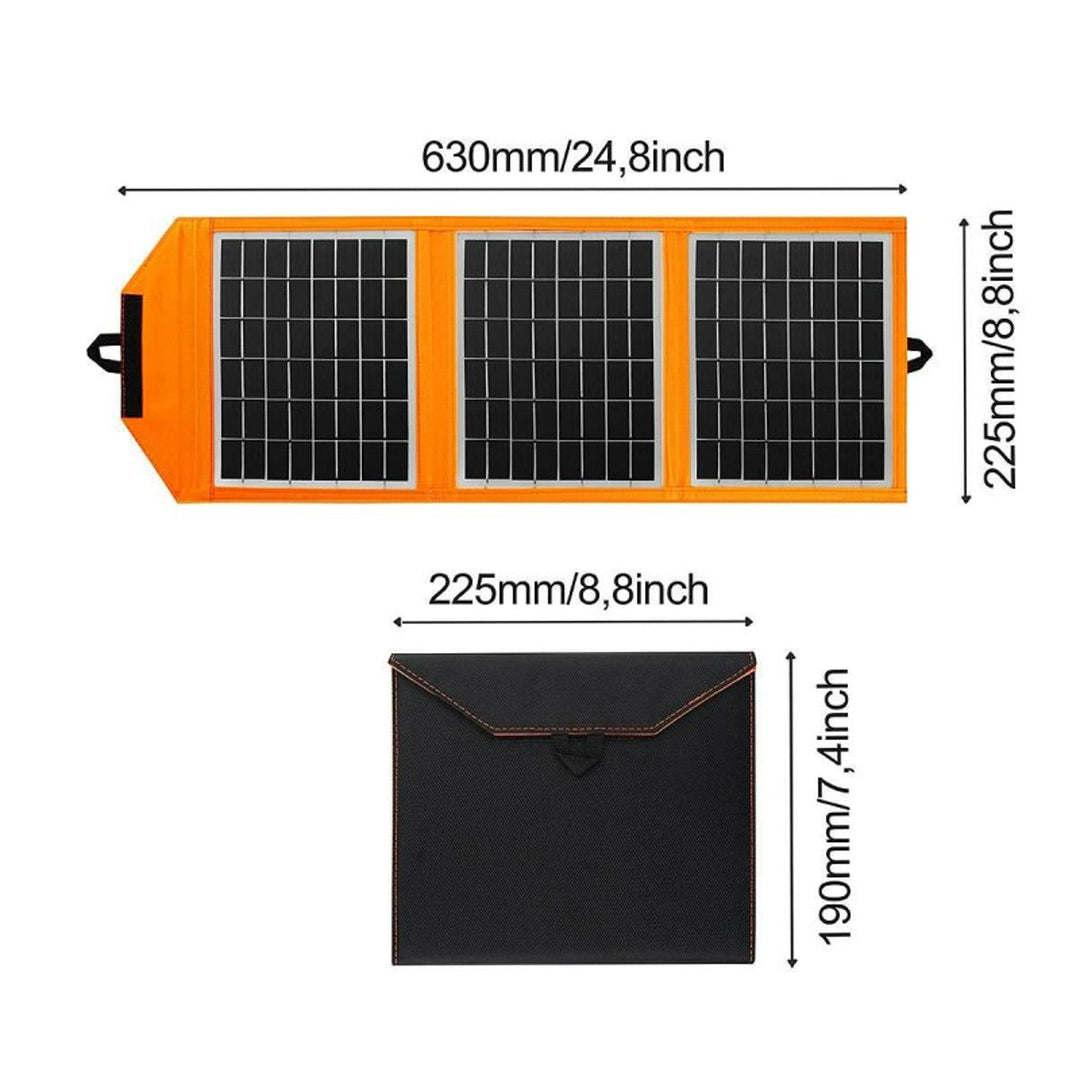 Solarni panel, punjač, 15 W, 1 USB priključak, crna i narančasta, A04