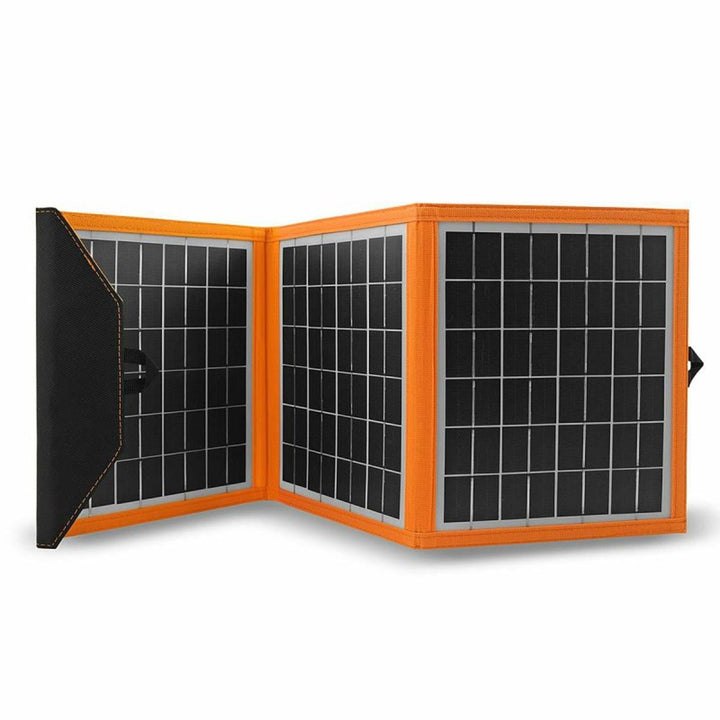 Solarni panel, punjač, 15 W, 1 USB priključak, crna i narančasta, A04