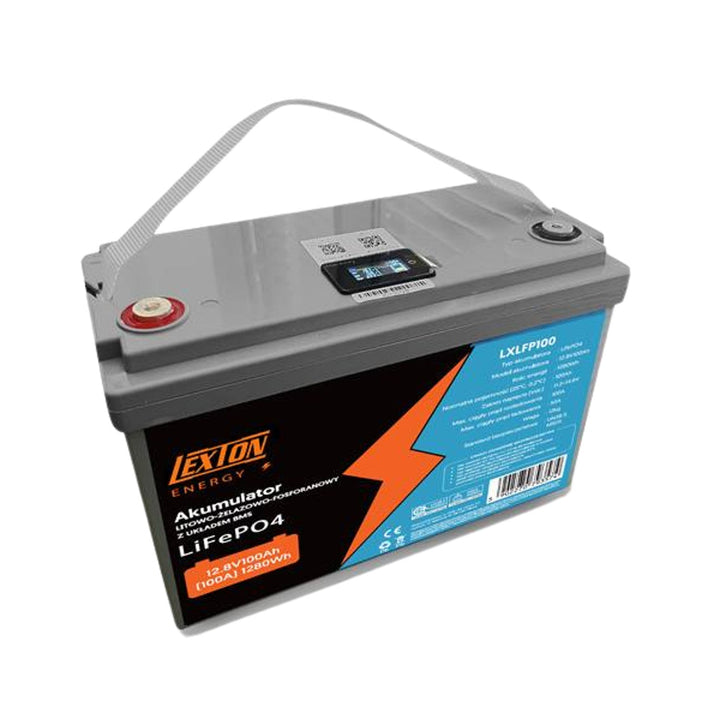 Lexton LiFePo4 litijska baterija na bazi željeznog fosfata, s BMS sustavom, 12,8 V, 100 Ah, LXLFP100