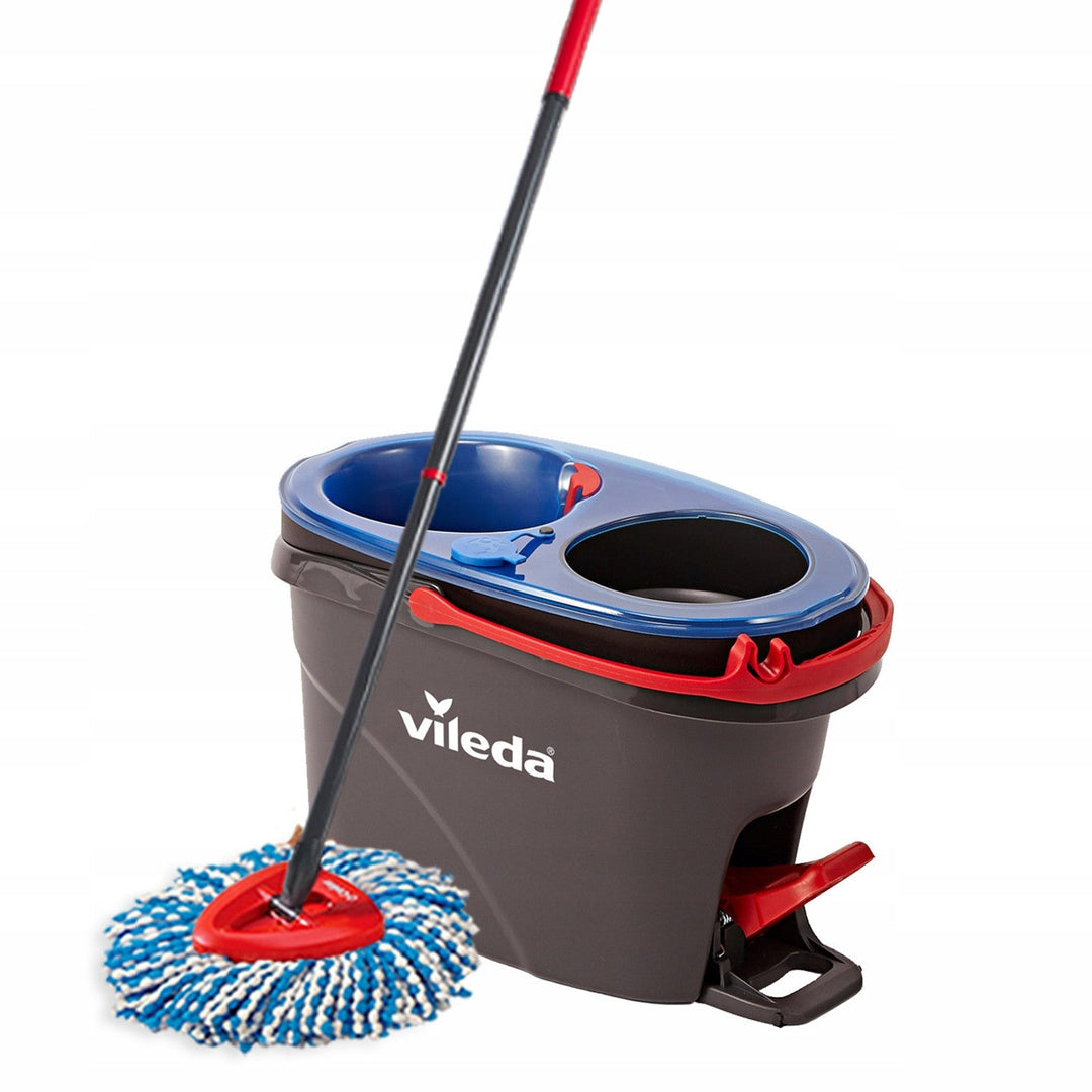 Vileda spin mop, dva spremnika, sustav centrifuge, sklopiva ručka, jednostavno čišćenje kutova, turbo H2prO