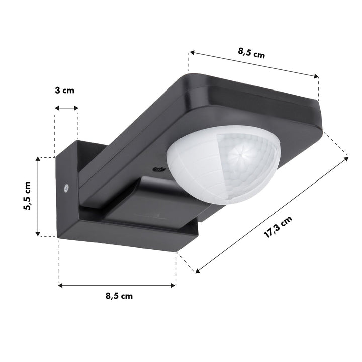 Maclean PIR senzor pokreta, infracrveni, IP65, max. 2000 W, MCE243 GR, 2 komada