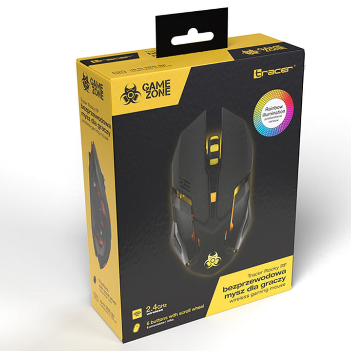 Tracer gaming miš, bežični, baterija od 500 mAh, 3200 DPI, Gamezone Rocky RF Nano