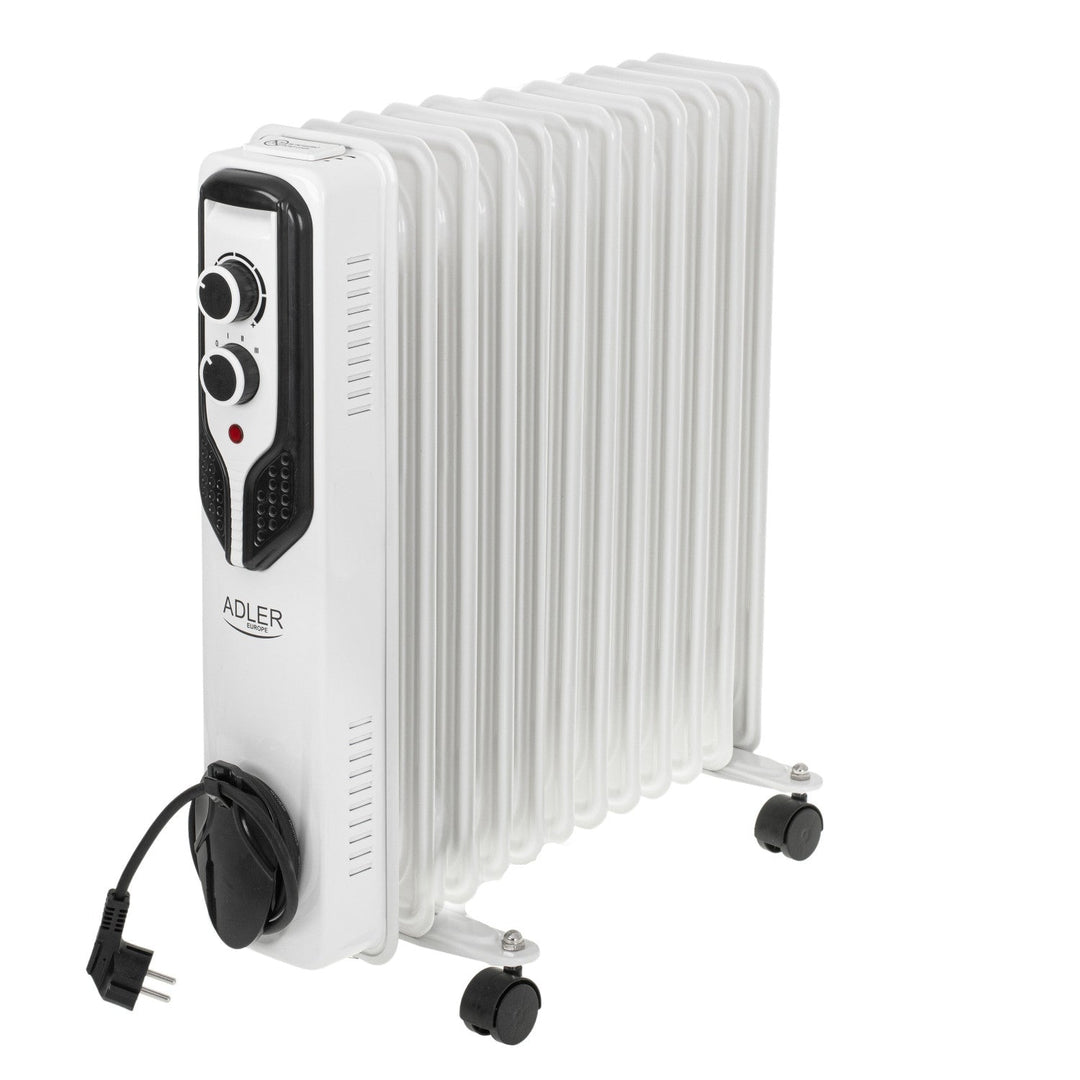 Adler uljem napunjeni radijator, 11 rebraca, 2500 W snage, 3 razine grijanja, bijela, AD 7817