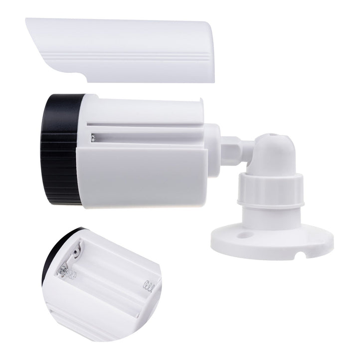 Set dviju dummy cijevnih kamera, IR LED dioda, bijele boje, 2xAA napajanje (nije uključeno), ABS, IR1800 WT