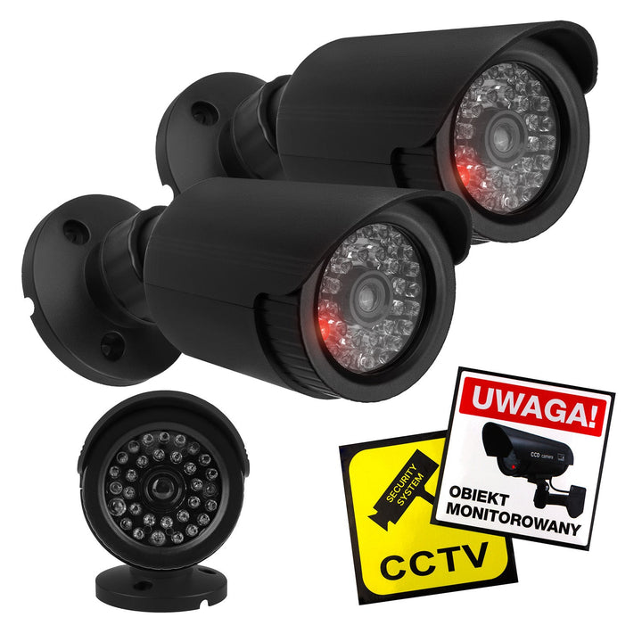Set dviju dummy cijevnih kamera, IR LED dioda, crne boje, 2xAA napajanje (nije uključeno), ABS, IR1800 BT