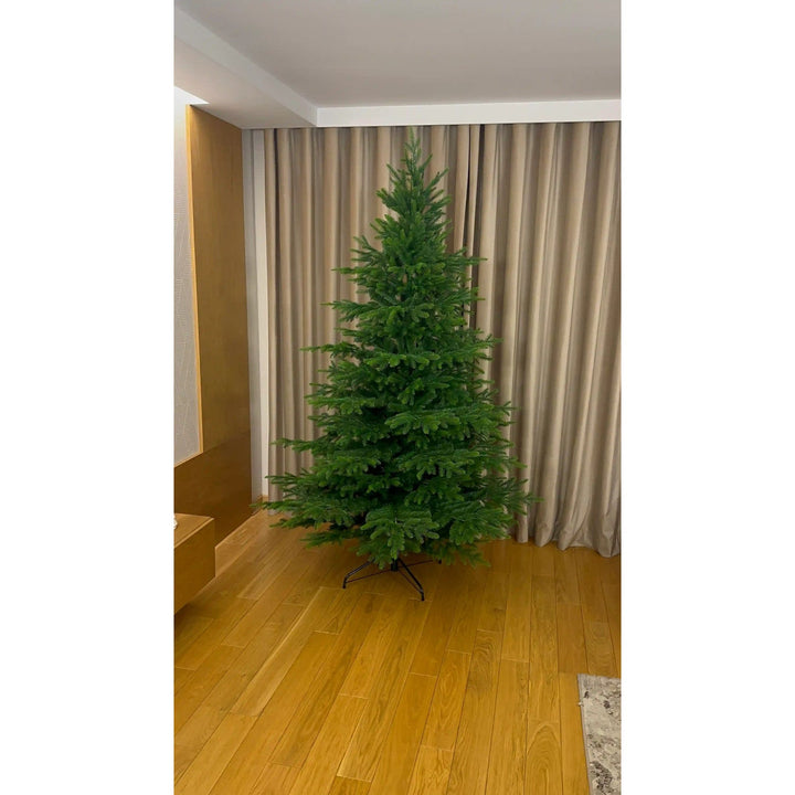 Umjetna božićna jelka, prirodna kavkaska smreka, PVC + PE, visina 220 cm