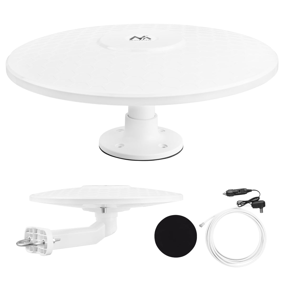 Maclean DVB-T/T2 HEVC omnidirekcijska antena, aktivna, za kamper, 12 V, MCTV-103