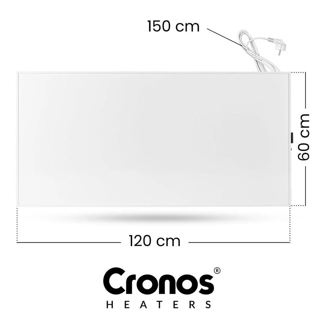 Infracrveni grijač Cronos, 770 W, upravljanje putem pametnog telefona, ugrađeni termostat, 98 % učinkovitosti pretvorbe, zaštita IP44, Synthelith PRO CRP-770TWP