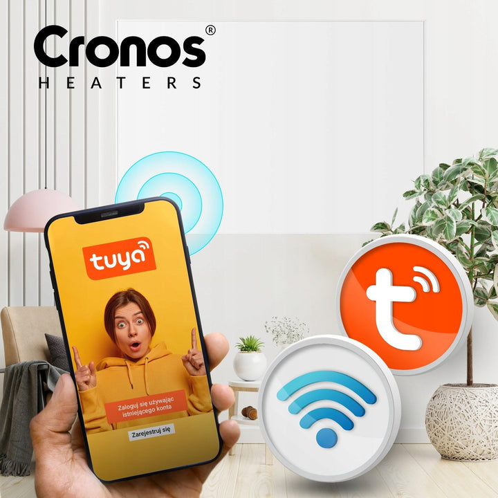 Cronos infracrveni grijač, 700 W, daljinski upravljač, mat površina, ultratank, ekonomično grijanje, Graphene PRO CGP-700TWP
