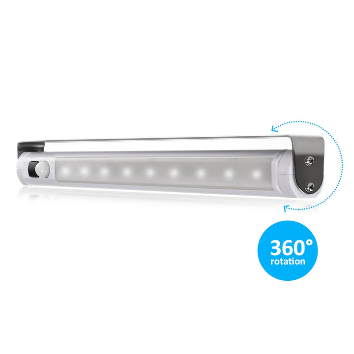Maclean LED kuhinjska lampa, za montažu ispod ormarića, 9 SMD dioda, na baterije, PIR senzor za uključivanje/isključivanje, MCE166 + 3x Varta Industrial LR6/AA R-06 baterije