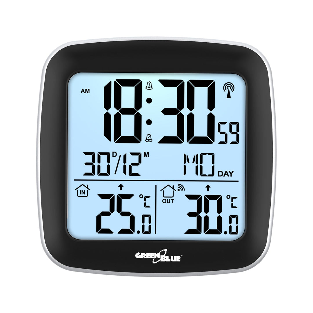 GreenBlue bežična vremenska stanica, s DCF sustavom, kalendar, alarm, GB542 + 4x Varta Industrial AAA alkalne baterije