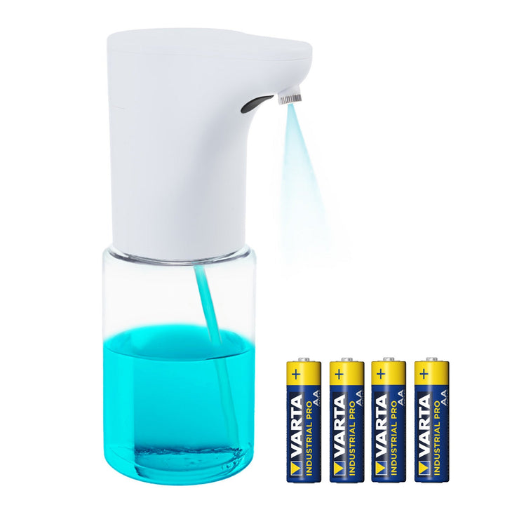 Promedix automatski dozator, spremnik za tekuće sapune i dezinfekcijska sredstva, 300 ml, bijela, PR-540 W + 4 AA Varta industrijske baterije