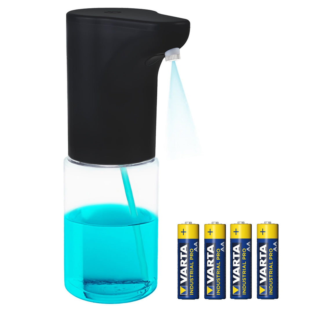 Promedix automatski dozator, spremnik za tekuće sapune i dezinfekcijska sredstva, 300 ml, crna, PR-540 B + 4 AA Varta industrijske baterije
