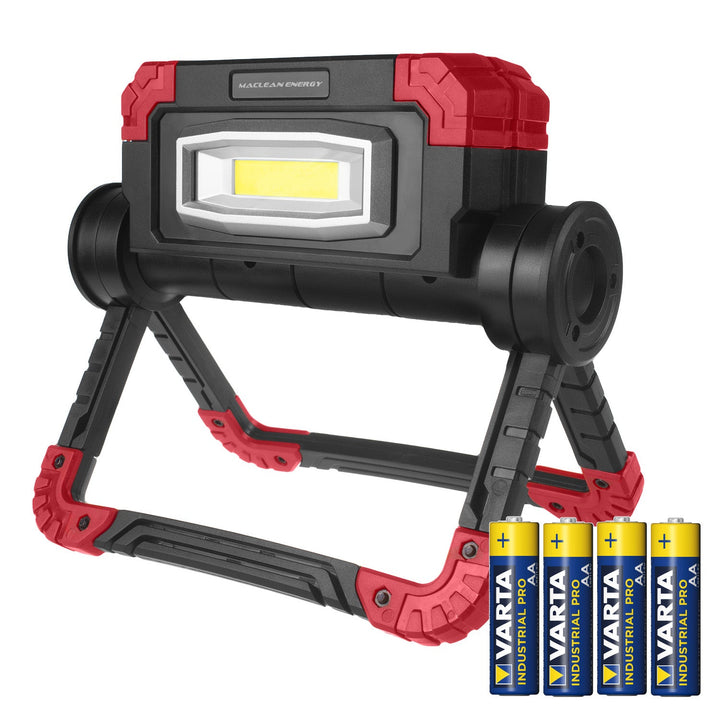 Maclean COB LED radna lampa, 300 lm, 3 načina osvjetljenja, temperatura boje 6500 K, MCE439 + 4x Varta Industrial AA baterije