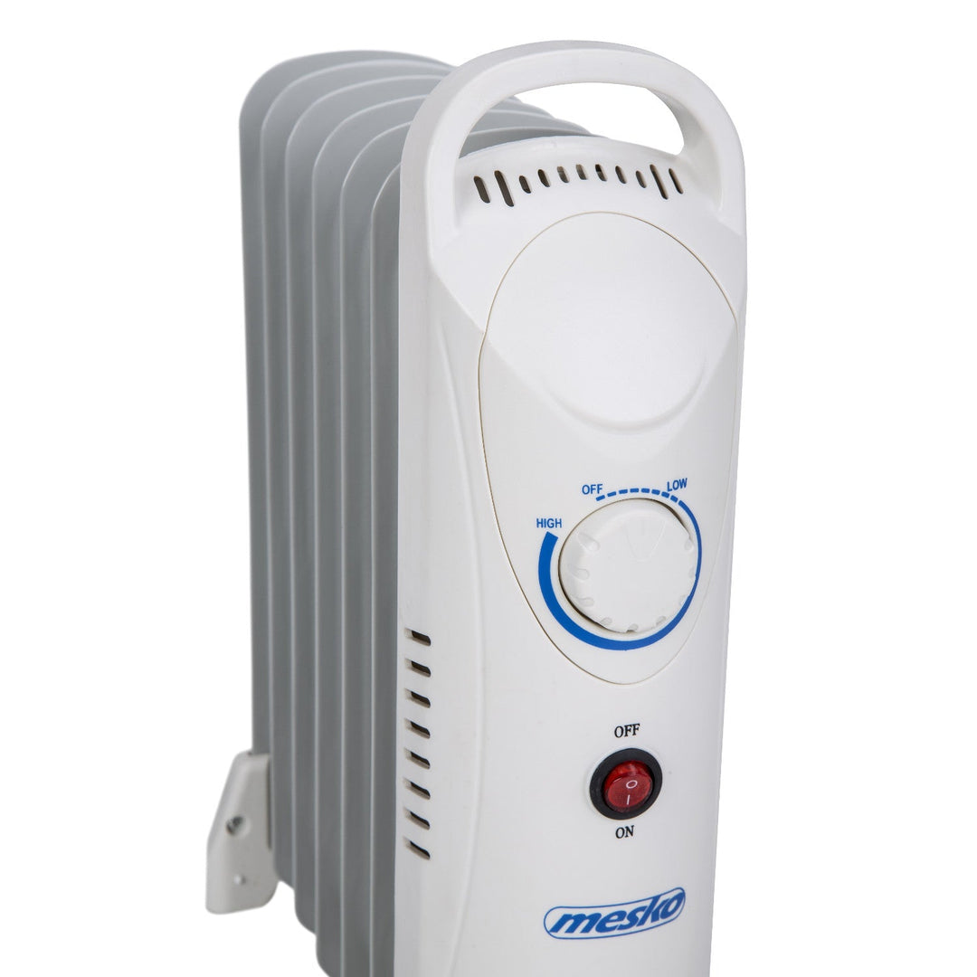 Mesko uljem napunjeni radijator, 7 rebra, 800 W, kontrola temperature, sivi, MS 7804