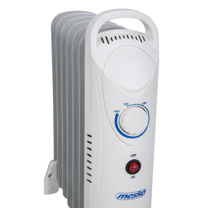 Mesko uljem napunjeni radijator, 7 rebra, 800 W, kontrola temperature, sivi, MS 7804