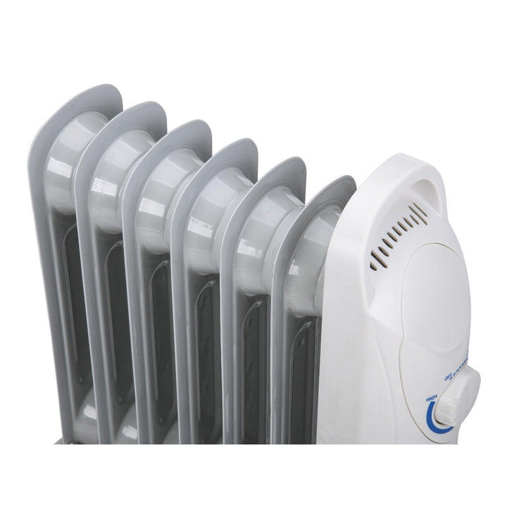 Mesko uljem napunjeni radijator, 7 rebra, 800 W, kontrola temperature, sivi, MS 7804