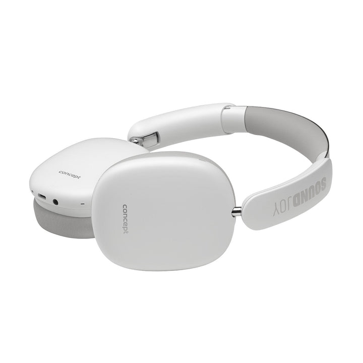 Concept SoundJoy bežične slušalice za nošenje na ušima, do 70 sati reprodukcije, Bluetooth 5.4, brzo punjenje, aktivno poništavanje buke do 33 dB, bijele, HS4061