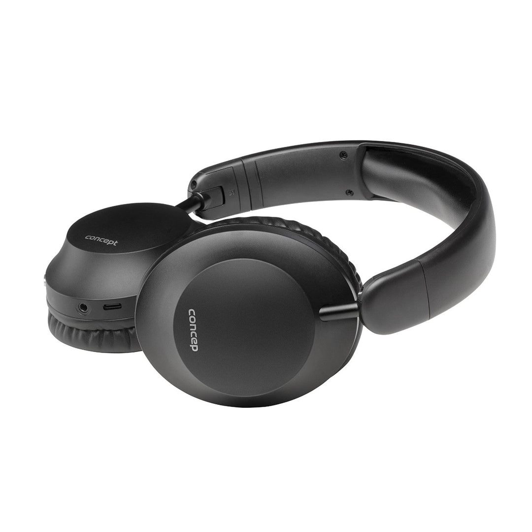 Concept SoundJoy bežične slušalice preko ušiju, do 45 sati reprodukcije, Bluetooth 6.0, brzo punjenje, aktivno poništavanje buke do 18 dB, crne, HS4080