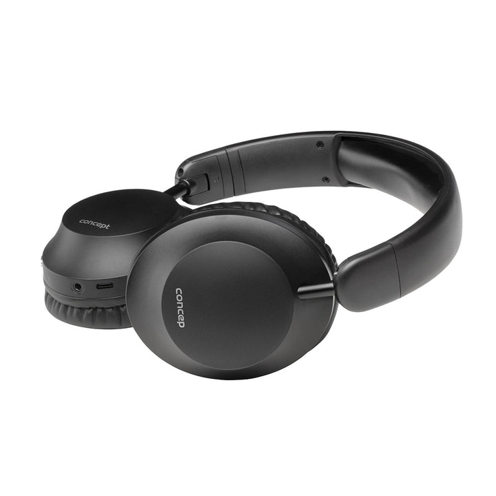 Concept SoundJoy bežične slušalice preko ušiju, do 45 sati reprodukcije, Bluetooth 6.0, brzo punjenje, aktivno poništavanje buke do 18 dB, crne, HS4080