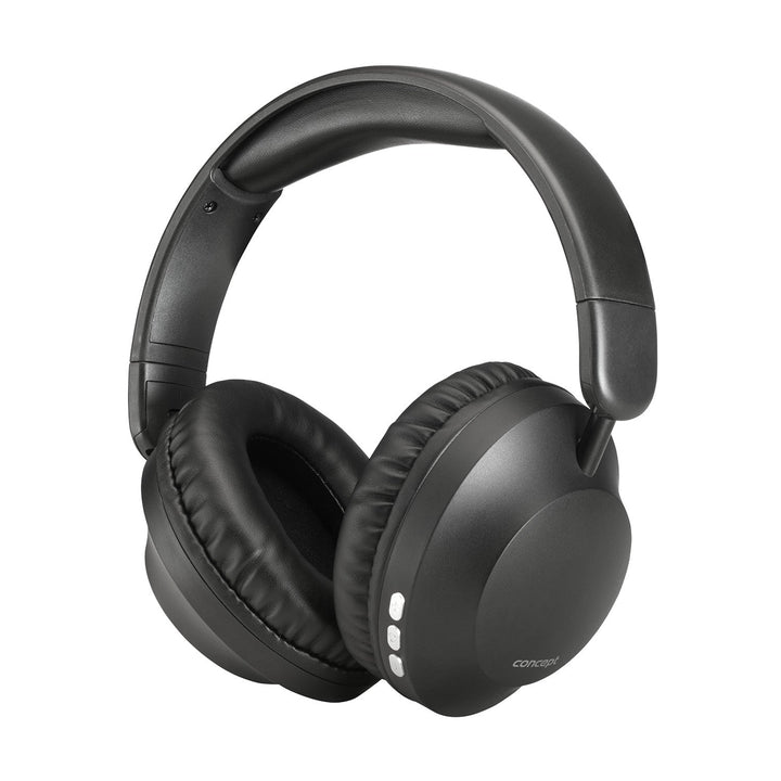 Concept SoundJoy bežične slušalice preko ušiju, do 45 sati reprodukcije, Bluetooth 6.0, brzo punjenje, aktivno poništavanje buke do 18 dB, crne, HS4080