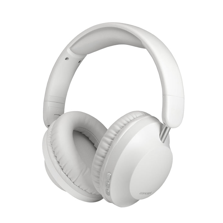 Concept SoundJoy bežične slušalice preko ušiju, do 45 sati reprodukcije, Bluetooth 6.0, brzo punjenje, aktivno poništavanje buke do 18 dB, bijele, HS4081