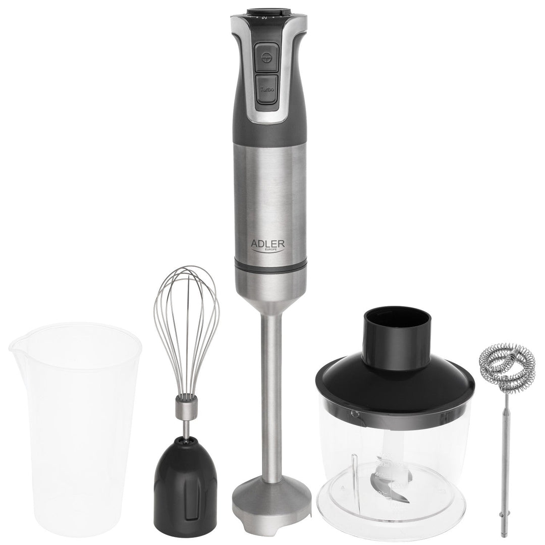 Adler ručni blender, multifunkcionalni, snaga 1800 W, sivi, turbo funkcija, AD 4627 g