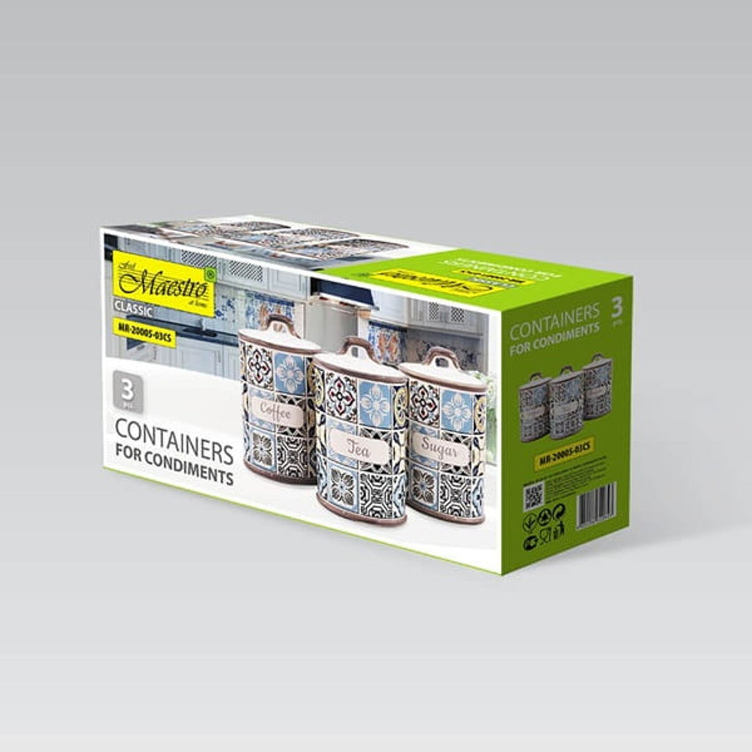Set keramičkih posuda Porto Maestro za praznike, 3 komada, zapremina 800 ml, silikonsko brtvljenje, MR-20005-03CS