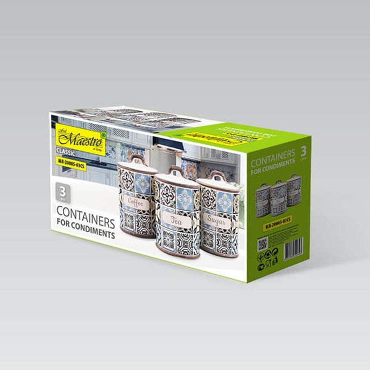 Set keramičkih posuda Porto Maestro za praznike, 3 komada, zapremina 800 ml, silikonsko brtvljenje, MR-20005-03CS
