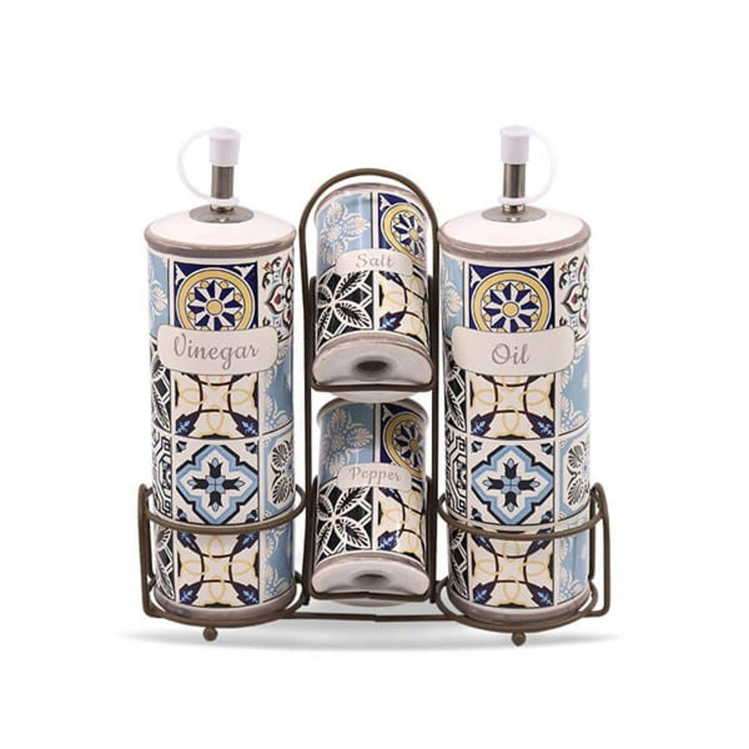 Set keramičkih začinskih posuda Holiday u Porto Maestro, 5 komada, zapremina 2x100 ml i 2x300 ml, s metalnom podlogom, MR-20005-04S