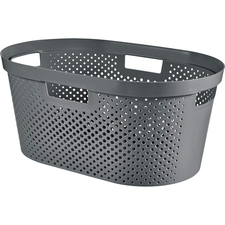 Curver Infinity košara za rublje od recikliranih materijala, kapacitet 40 l, tamnosiva, 100 % reciklirana, 245675