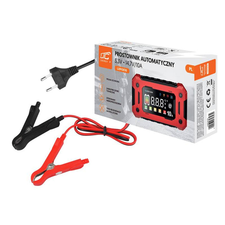 LTC Energy punjač baterija, 3,3–14,7 V, 10 A, AGM/GEL/LiFePO4, automatski način rada, LXPOE10
