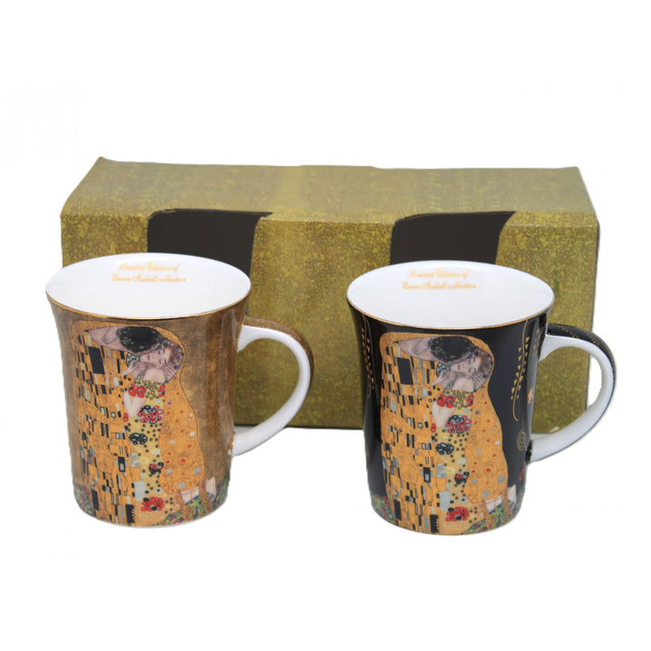 Gustav Klimt Ljubljenje crne i smeđe šalice, 400 ml, Kraljica Izabela