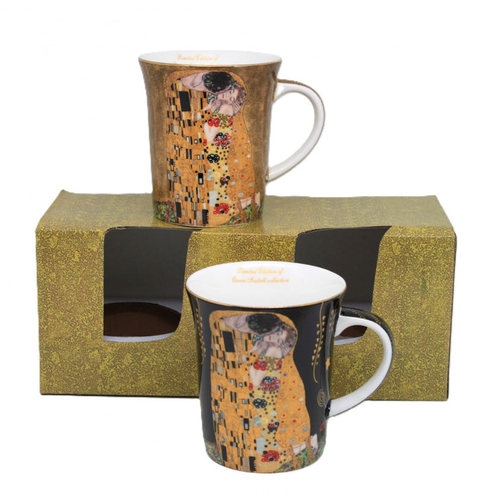 Gustav Klimt Ljubljenje crne i smeđe šalice, 400 ml, Kraljica Izabela