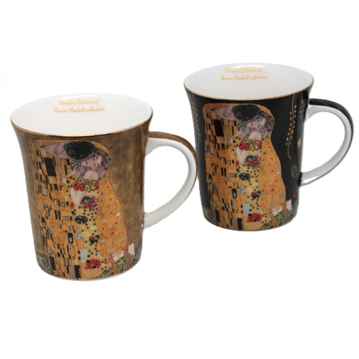 Gustav Klimt Ljubljenje crne i smeđe šalice, 400 ml, Kraljica Izabela
