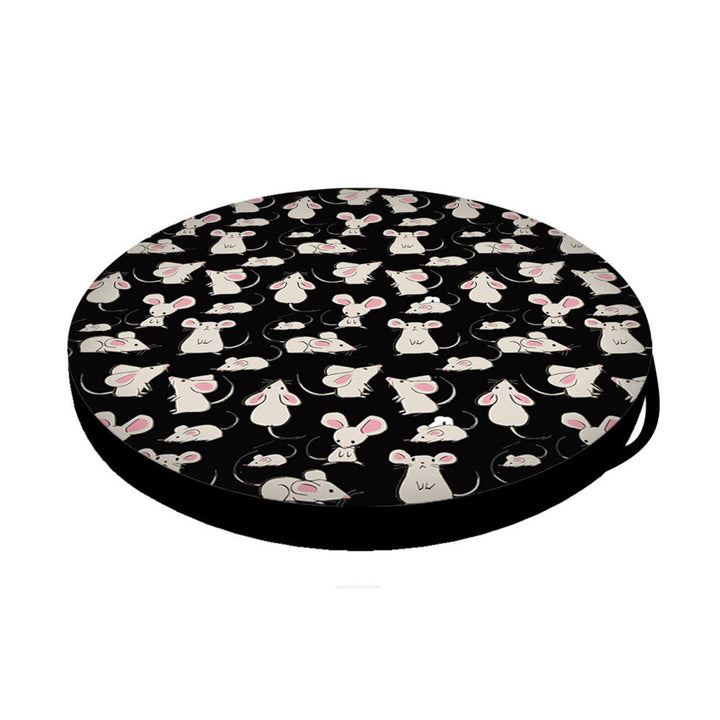 Bertoni mačji krevet/madrac, izrađen od fleksibilne pjene, promjer 55 cm, uzorak miša, prsten