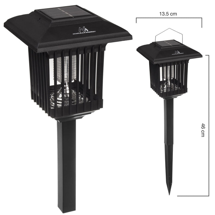 Maclean solarna LED lampa za ubijanje kukaca, IP44, LED/UV, 2*AA Ni-MH 200 mAh baterija, 2V DC solarna MCE448, 2 komada