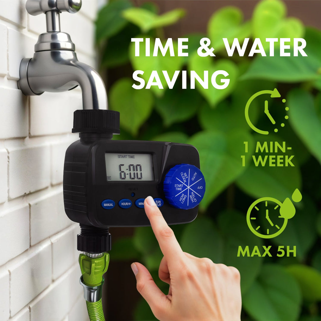 GreenBlue elektronički kontroler za navodnjavanje, programator, napajanje 2x1,5 V AA, GB390 + 2x Varta Industrial AA alkalne baterije
