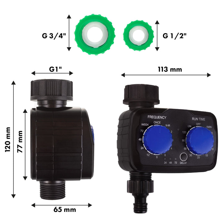 GreenBlue elektronički kontroler za navodnjavanje, programator, napajanje 2x 1,5 V AA, GB391 + 2x AA alkalne baterije Varta Industrial