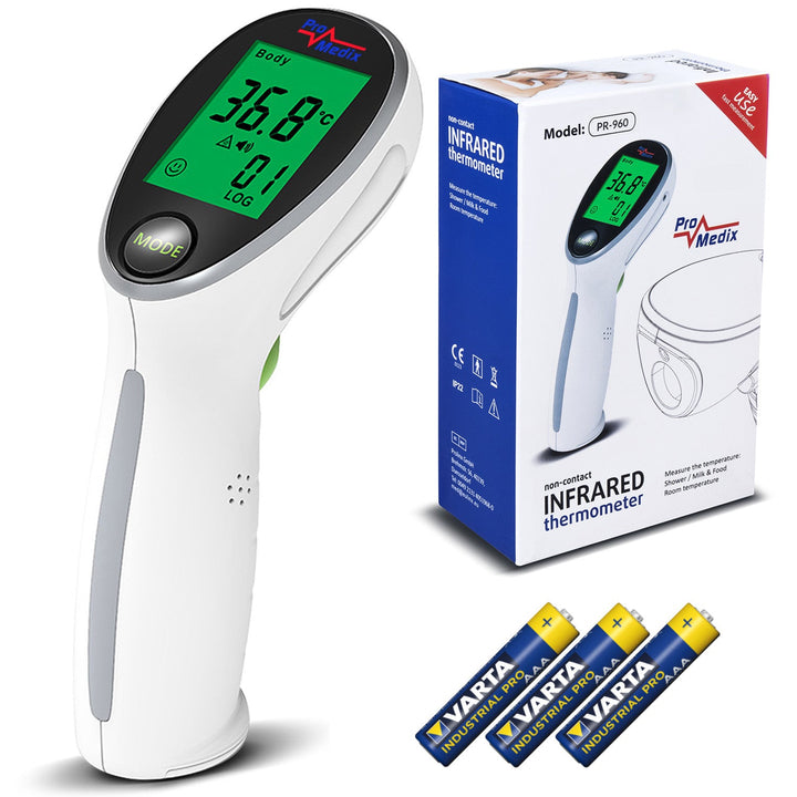 Promedix PR-960 nekontaktni infracrveni medicinski termometar + 2x AAA Varta Industrial baterije
