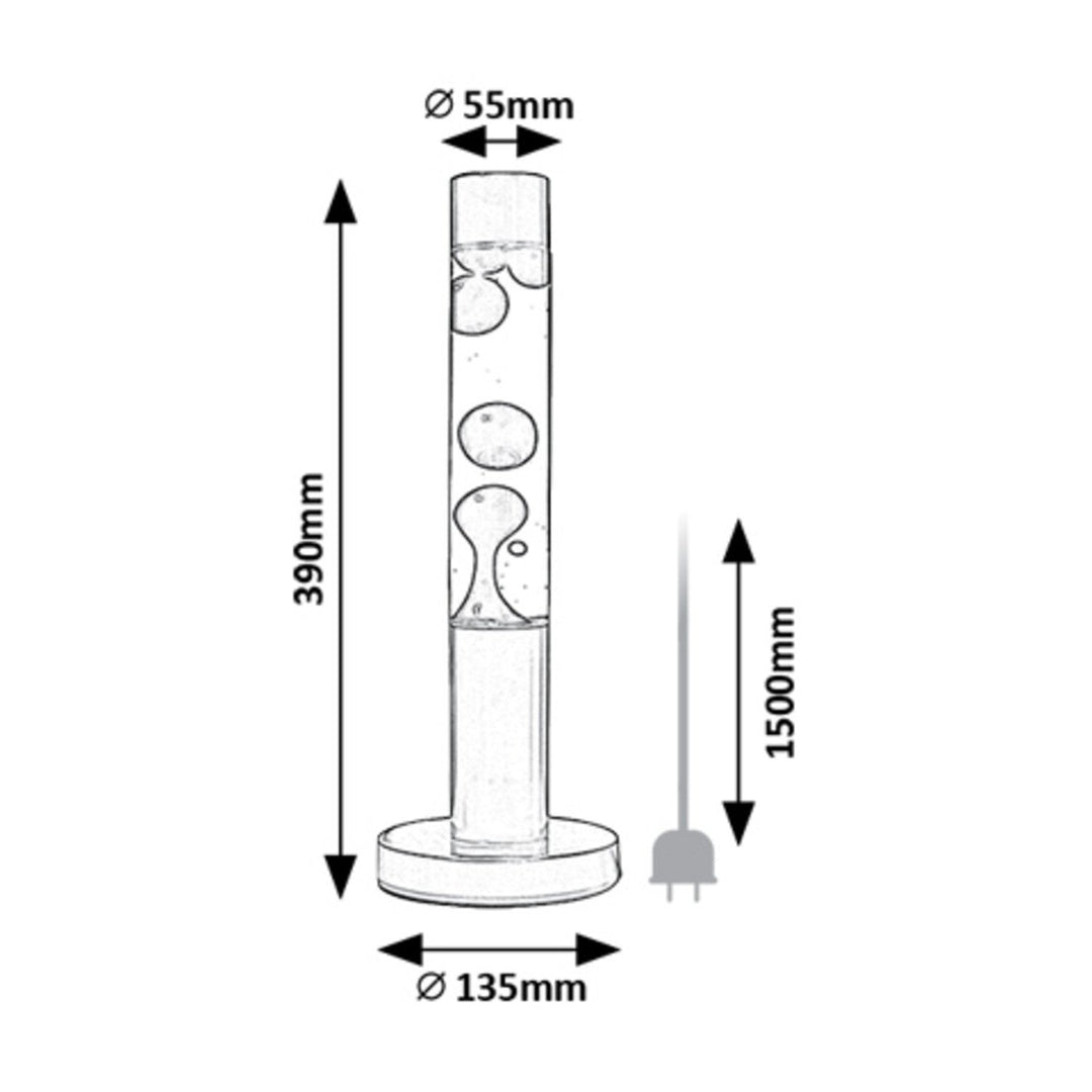 Rabalux LED lava lampica, 25 W, 3000 K, crveni vosak, Lavastic