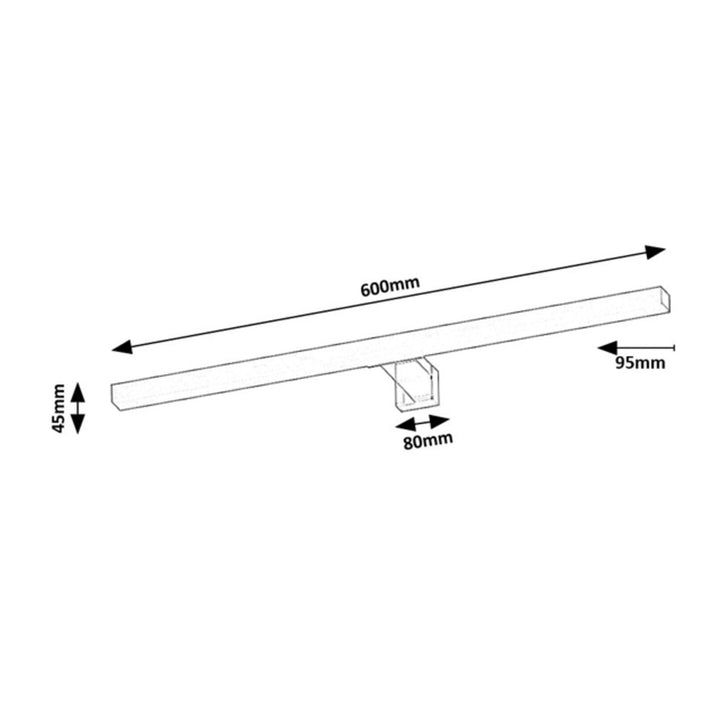 Rabalux svjetlo za kupaonicu, 9 W, prirodno bijela 4000 K, IP44, krom, Oliro