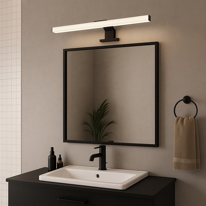 Rabalux kupaonska lampa, 9 W snage, prirodno bijela 4000 K, IP44. Crna, Oliro