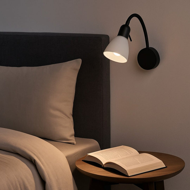 Zidna lampa Rabalux, reflektor, navoj za žarulju E14, IP20, crna, Soma