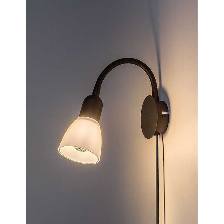 Zidna lampa Rabalux, reflektor, navoj za žarulju E14, IP20, crna, Soma